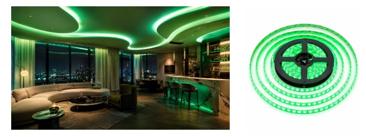 GREEN LED STRIP COB 10W INFINITE CUTTING POINT